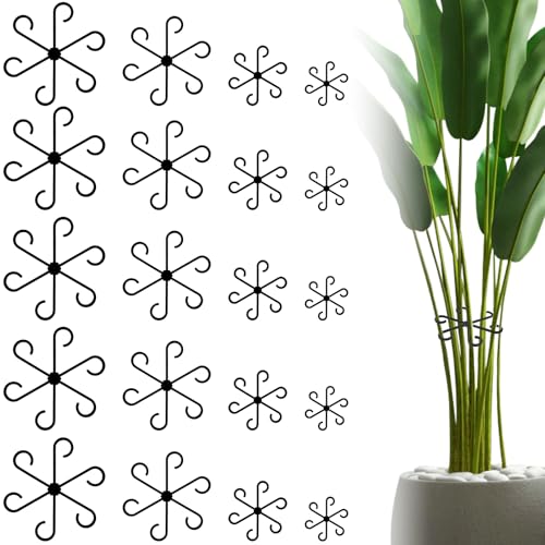 luckaide Pflanzenstütze, 20 Stück Staudenhalter Pflanzenhalter Pflanzen Stütze Wiederverwendbarer Pflanzenstützen Pflanzenklammern zur Unterstützung für Monstera Blume Hortensien Rosen Tomaten