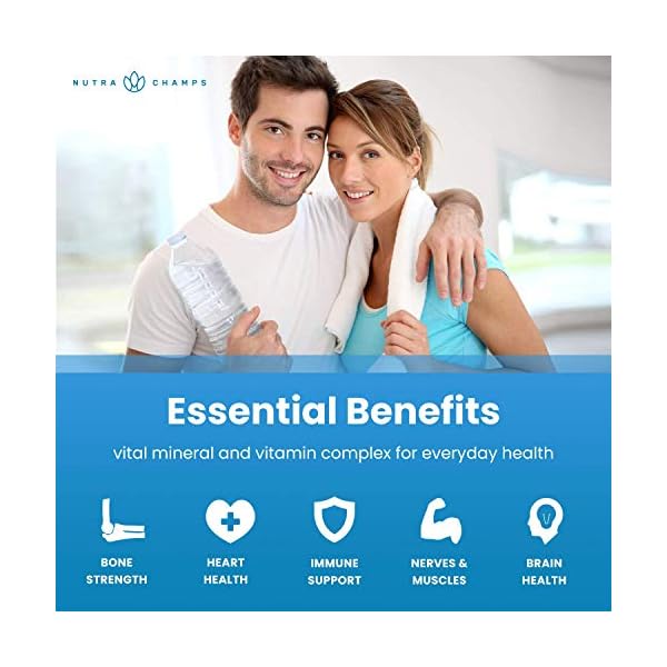 Magnesium-Zinc-Vitamin-D3-Supplement-Most-Bioavailable-Forms-Magnesium-Glycinate-Malate-Citrate-Bone-Muscle-Heart-Health-Immune-Support-120-Vegan-Capsules NutraChamps Magnesium Zinc & Vitamin D3 Supplement - Most Bioavailable Forms; Magnesium Glycinate, Malate, Citrate - Bone, Muscle & Heart Health, Immune Support - 120 Vegan Capsules