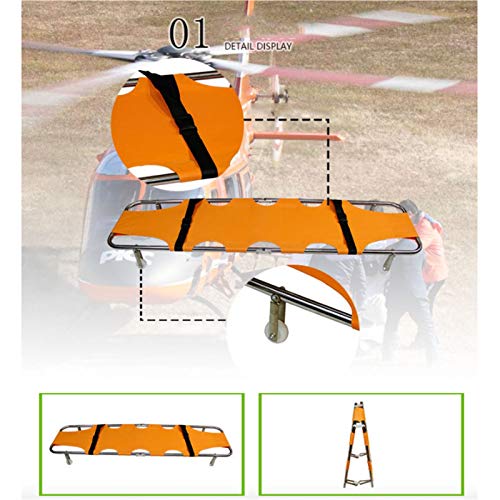 Civière médicale pliable secours incendie évacuation difficile roues - 3