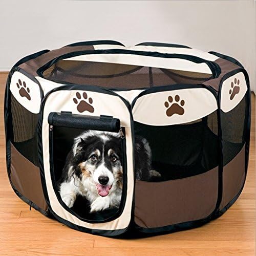 Enjoying Pet Puppy Dog Playpen Exercise Pen Kennel Foldable Portable Dog/Cat/Puppy Exercise Kennel