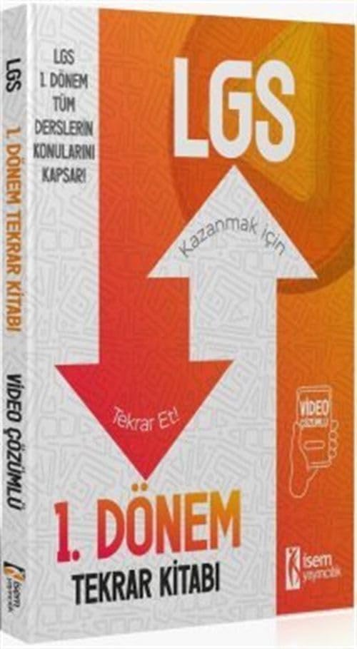 İSEM Yayıncılık 8. Sınıf LGS 1. Dönem Tüm Dersler Tekrar Kitabı Eğitim Seti