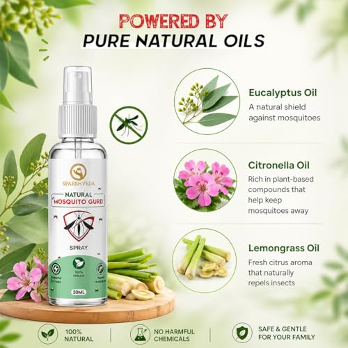 Image of Natural Mosquito Repellent Body Spray for Babies, Kids & Adults | DEET-Free Natural Protection with Citronella, Eucalyptus, Lemongrass & Aloe Vera | Gentle on Skin, Tough on Mosquitoes | 90ml