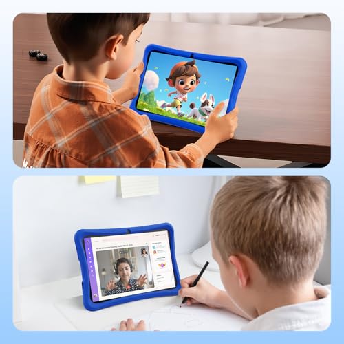 Image of DigiLand 10.1 inch Kids Tablet, 6GB RAM 32GB ROM, Android 15 GO, with Kid-Proof Silicone Case, Parental Control, 6000mAh Battery, 5MP Camera, WiFi, Bluetooth 5.0, HD IPS Display -Blue