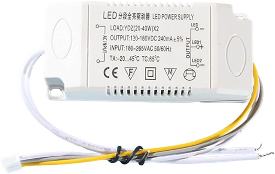LED Driver, External Power Supply,Electronic Transformer Constant Current,Lighting Transformer Drivers,for various lighting applications,12-24W/24-36W/36-50W(（25-40） W*2)