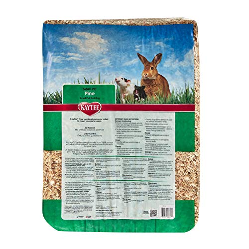 Image of Kaytee Small Animal Pine Bedding for Guinea Pigs, Rabbits, 113 Liter | Cleaner cages. Small animal bedding in pine shavings. Hamster bedding, 99.9% dust-free, biodegradable