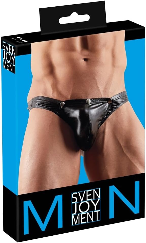 Mens G-string With Pouch And Functional Hole For, Black, M UK