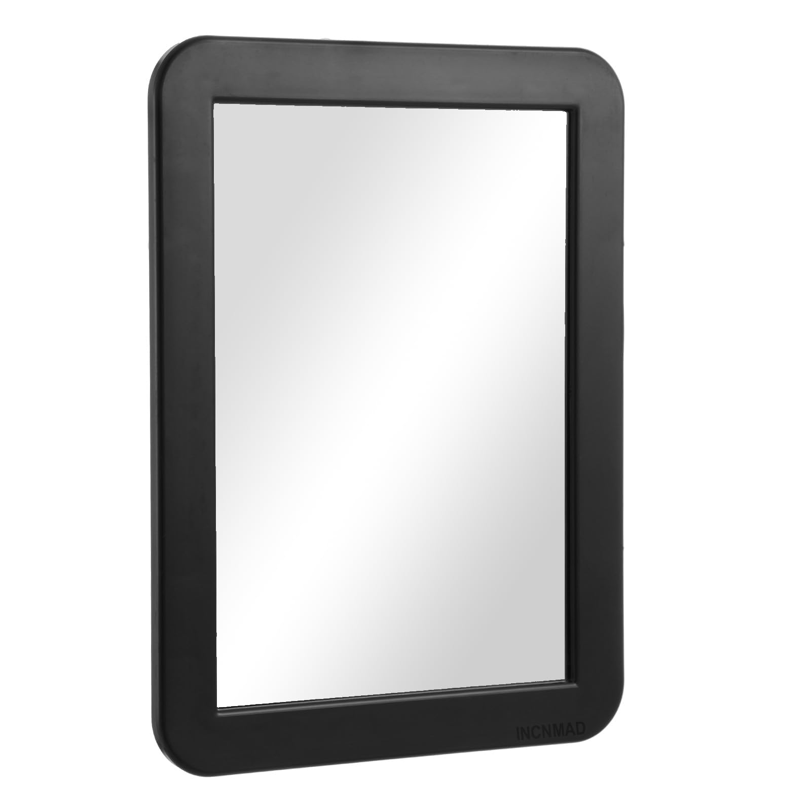 Lahviuu Magnetic Locker Mirror 5 x 7 Inches Black Real Glass Small Mirrors with Magnetic Backing for School Locker, Bathroom, Household Refrigerator, Locker Accessory, Office Cabinets, Home