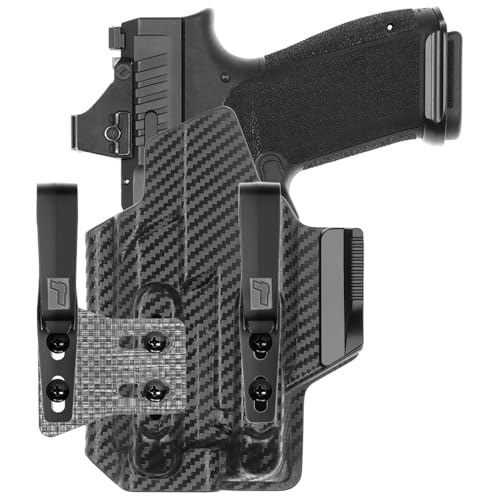 Tulster IWB ARC Holster in Left Hand fits: Canik Mete MC9 Prime w/TLR-7 Sub/HLX Light | Optic Compatible Light Bearing Inside The Waistband Appendix Concealed Carry Kydex Holster