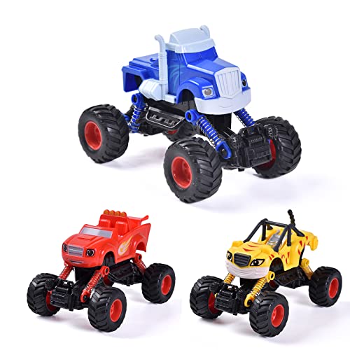 OYJD Monster Machines 3 Piezas Set Camión Vehículos Racer Cars Toy