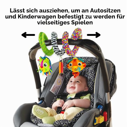 LAMAZE Activity Spiral Baby Pram Toy , Soft Baby Sensory Toy Ideal for Prams and Pushchairs , Suitable from 0 - 6 Months, Boys and Girls – Ansicht 6