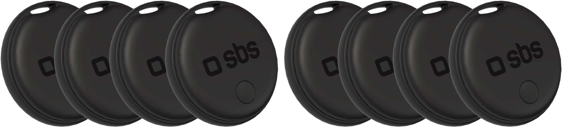 SBS Track My Dual Kit, 4 Localizzatori Smart Tag, Finder Trova Oggetti (Confezione da 2)