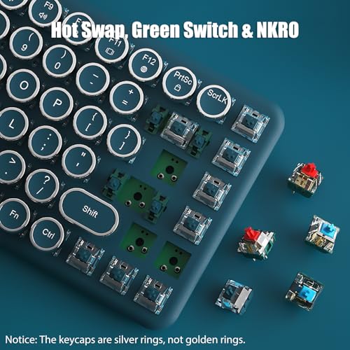 Teclado mecánico inalámbrico Bluetooth de 84 teclas con interruptores intercambiables en caliente 4