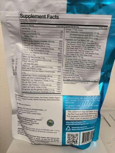 Vitalpro - Vanilla Whey Protein Powder, 16g Protein, Keto Friendly
