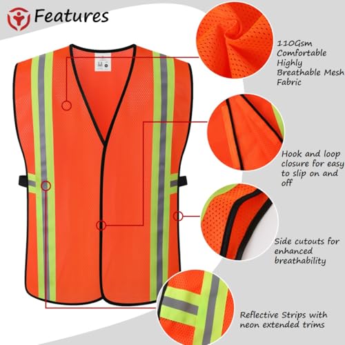Image of Safety Vest for Men Women Reflective Construction Vest