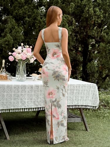 Image of HTZMO Women Formal Wedding Guest Cocktail Fall Bodycon Maxi Dress | Halter Neck Elegant Long Dresses, Evening Prom Gown Bridal Shower Engagement Party Winter, Stretchy Fabric