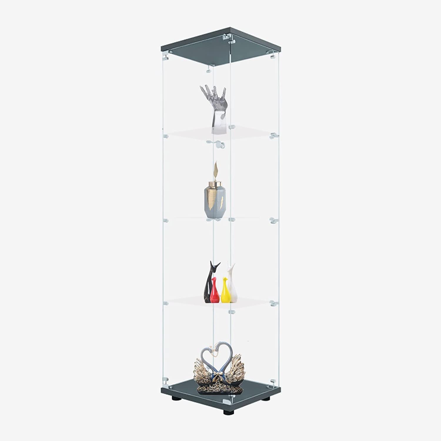 Buy Glass Display w/1 Doors 4 Shelves Display w/Handles