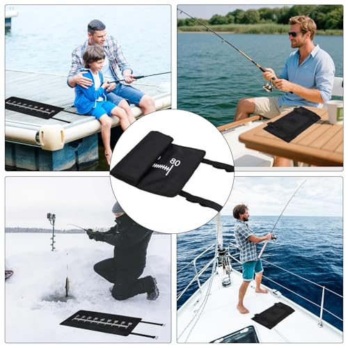 Angeln Abhakmatte, Fishing Abhakmatte mit Maßband, 98x30.5cm karpfen maßband, Fisch Tragbar Measure Mat für Anfänger und Enthusiasten, die Fische Fangen