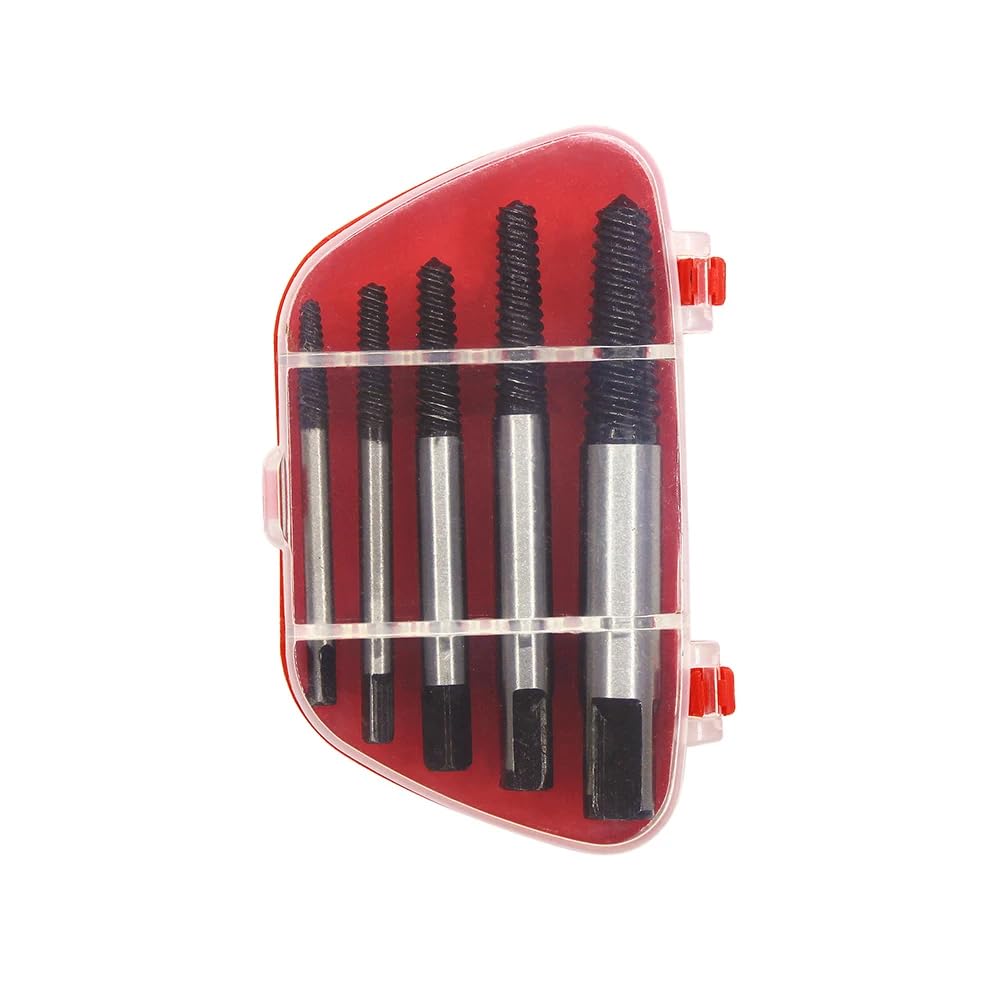 Set di estrattori per Viti da 5 Pezzi, Set di Viti danneggiate da 4 a 18 mm, Strumento di rimozione Facile da estrarre con Bue