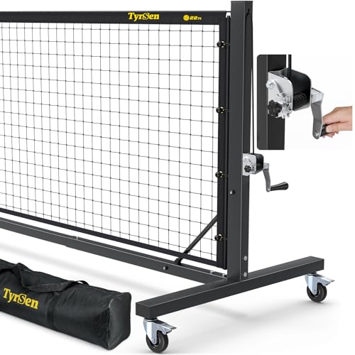 TYRSEN Pro Pickleball Net – Hand Winch Tension...