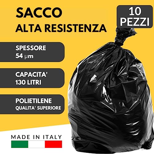 ETIK | Sacchi Neri Nettezza | Rotoli 82x120 10pz