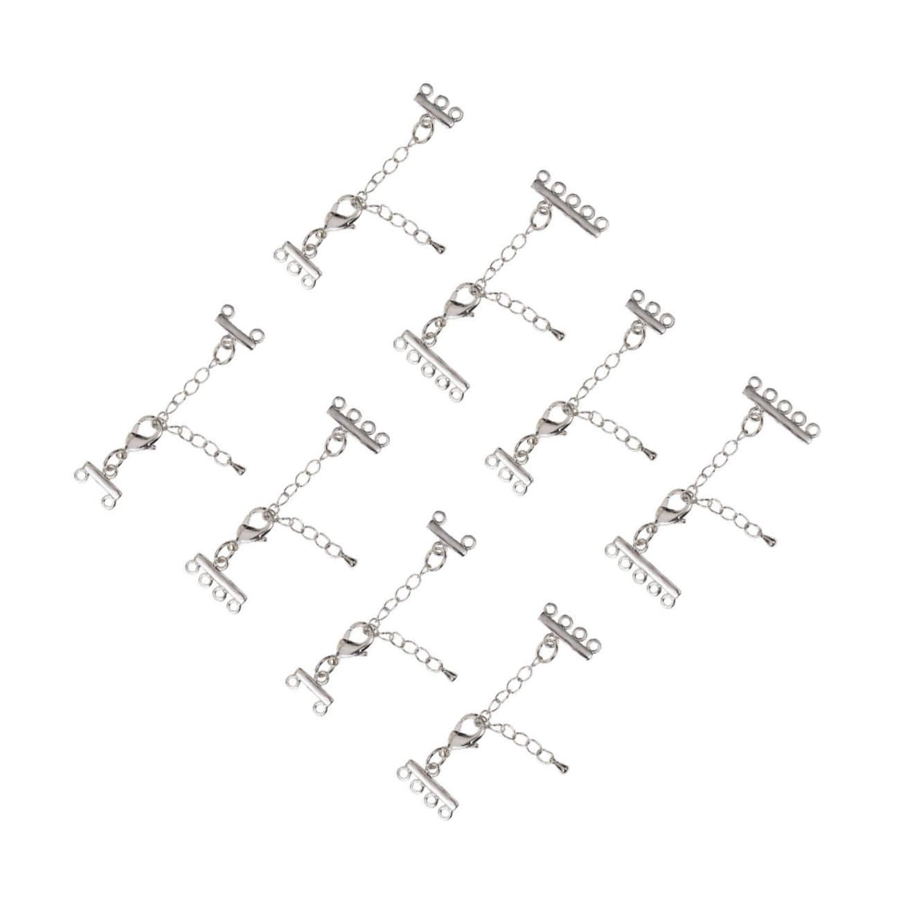 Housoutil 2 Sätze Verlängerte Schwanzketteschnalle Verlängerung Für Edelstahlketten Schmuck Diy Ketten Halskette Liefert Armband Zubehör Rostfreier Stahl 8 Stücke * 2