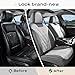 Coverado Car Seat Covers Full Set, Seat Covers for Cars, Front Seat Covers and Back Seat Cover Waterproof Leather Automotive Seat Cover, Universal Car Interior Protectors for Most Cars Light_Gray