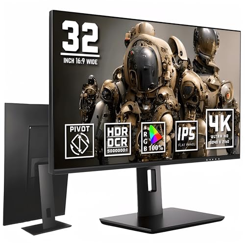Amazon.co.jp: 4K モニター 32インチ IPS ディスプレイ 高さ調整 回転