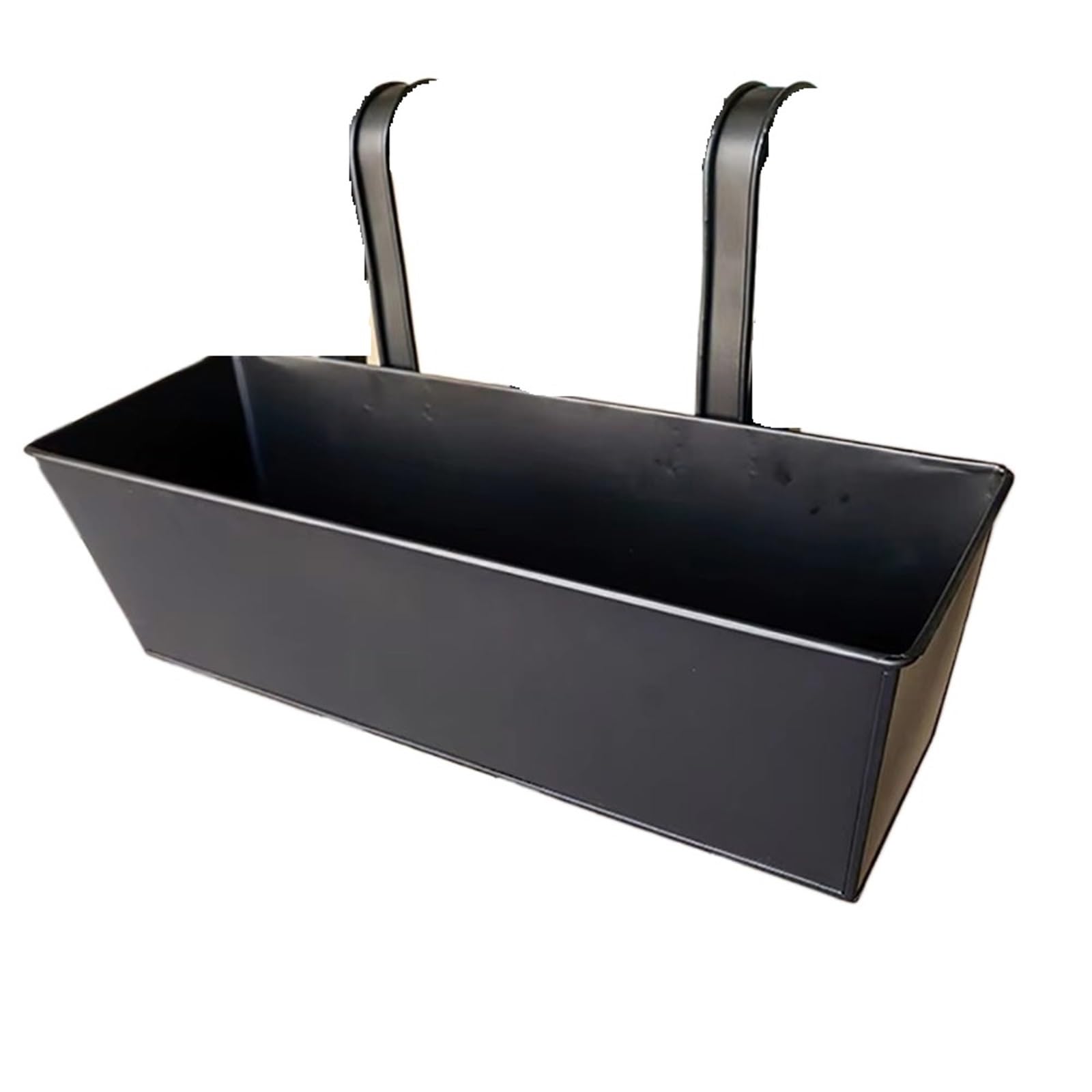 RTBVGHJIK Iron Outdoor Plants Planter Rustproof Fence Buckets Wall Mount Window Box Weather-Resistant Hanging Flower Pots for Outdoor Plants(Black)