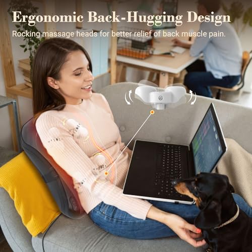 Image of CuPiLo Shiatsu Back Massager with Heat, FSA Eligible HSA, 8 Rotating Nodes