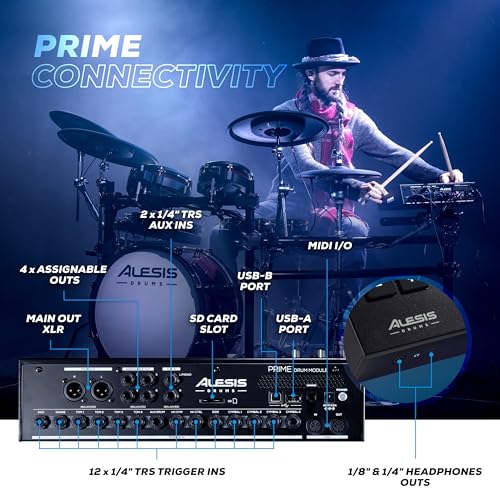 image for Alesis Strata Prime Electric Drum Set with Touch Screen, Triple Zone A