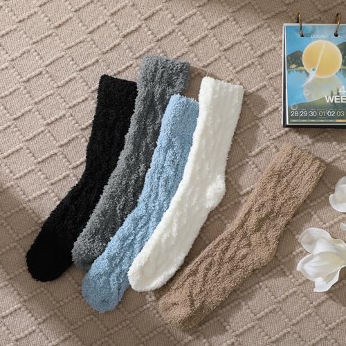 Clothirily Fuzzy Socks for Women, Cozy Fluffy Slipper Socks Gifts for Women - image 6