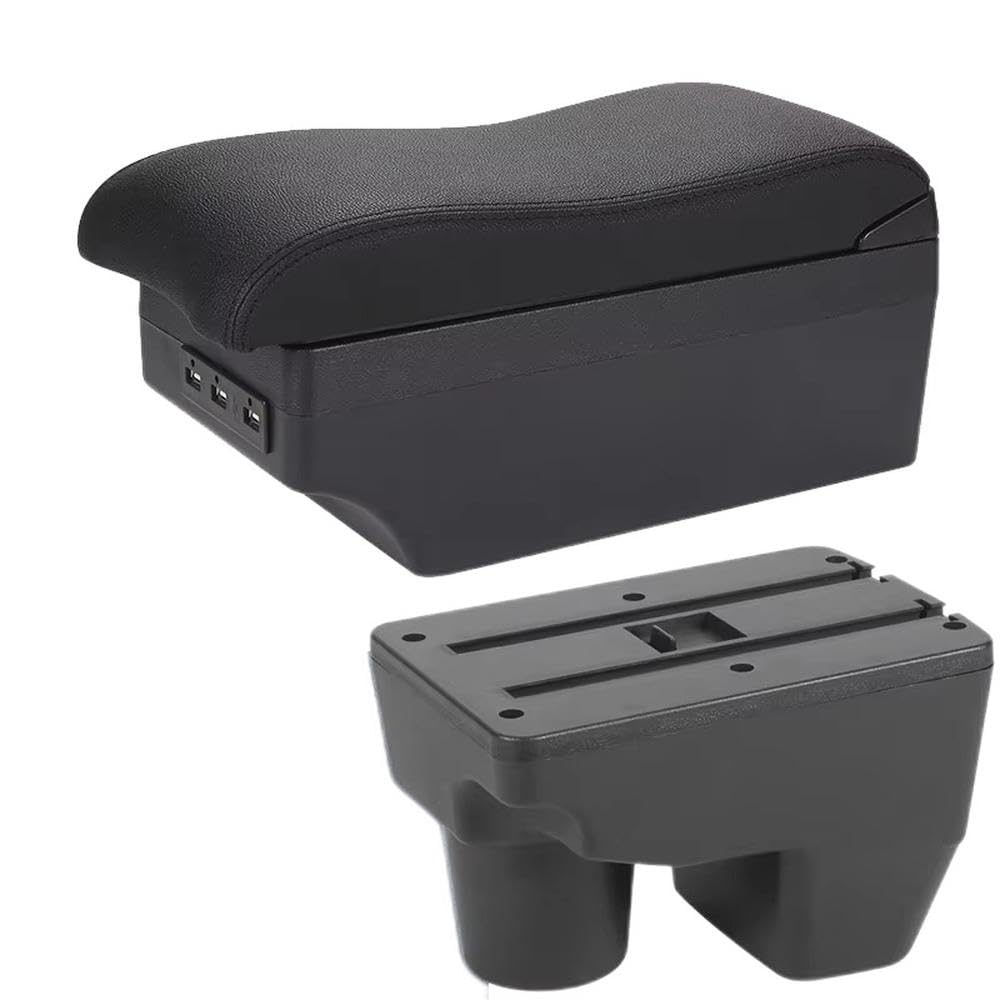 Fsozdbbpl A2 Black Line 7Usb For Toyota Yaris For Yaris Elegant 2021-2024 Car Armrest Box Storage Box Curved Surface Leather Interior Parts