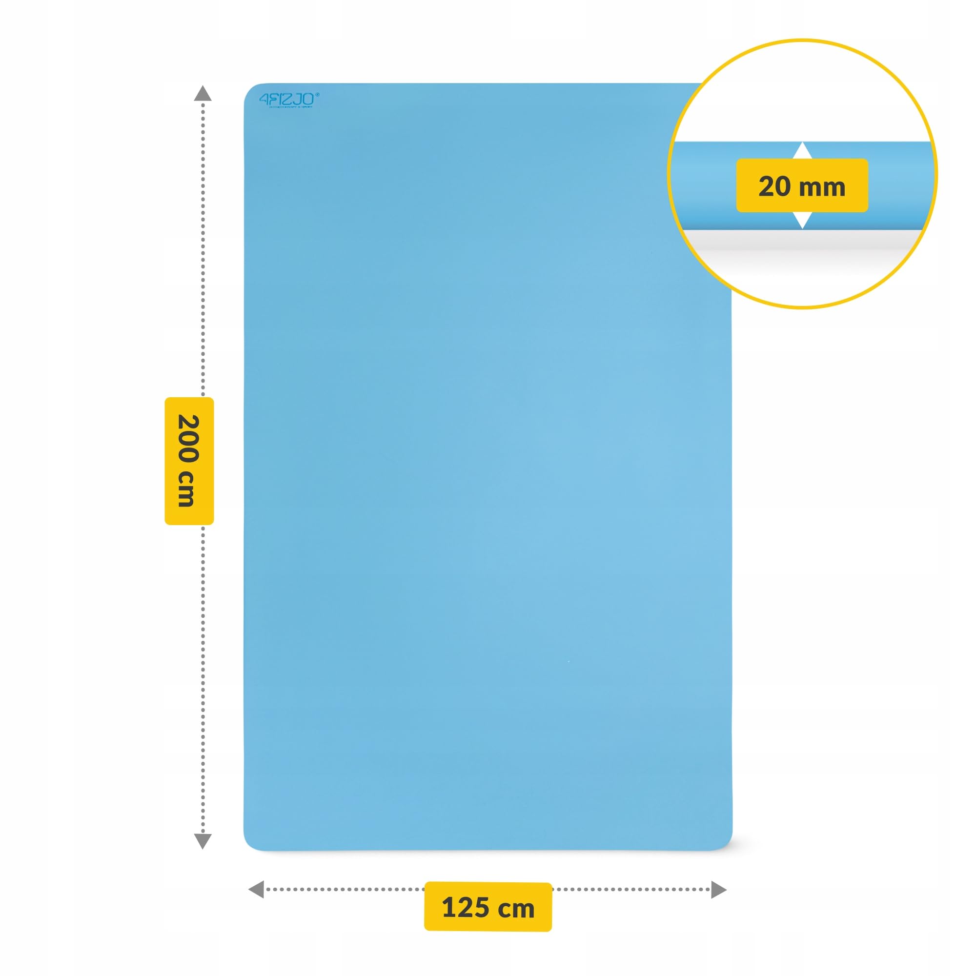 MATA GIMNASTYCZNA TRENINGOWA FITNESS DO ĆWICZEŃ JOGI GIGANT 2 m x 1,25 m