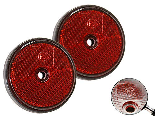 12 stuks ronde reflectoren in 3 kleuren, 60mm kattenogen
