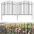 10 Panels No Dig Garden Fence - 24in H x 22.5ft L, Reinforced Square Tube Rustproof Metal Animal Barrier for Dogs & Rabbits, Outdoor Decorative Border Fencing for Yards & Gardens