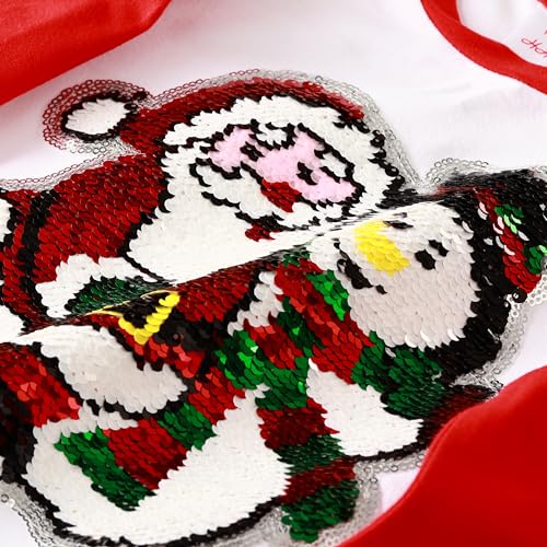 Image of Christmas Shirts for Girls and Boys Flip Sequin Santa Christmas Tree Kids T-Shirt Clothing