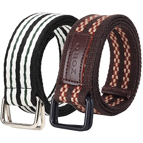 Image of ZORO Cotton Woven Fabric Belt for Men | M01-CB01 | Pack of 2