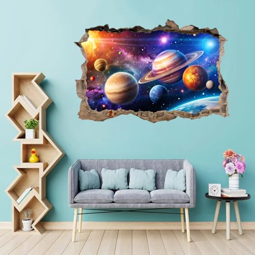 OLMIXA 3D Large Space Wall Decal 34.2"x 23" miniatura 4