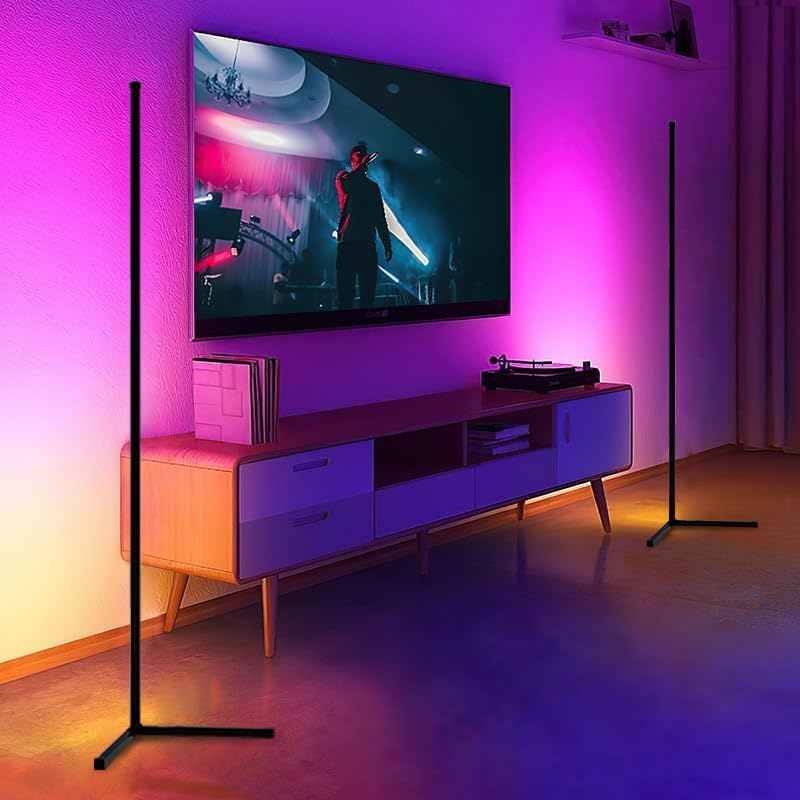 COPU RGBIC Floor Lamp, LED Corner Lamp Works Smart APP, Smart