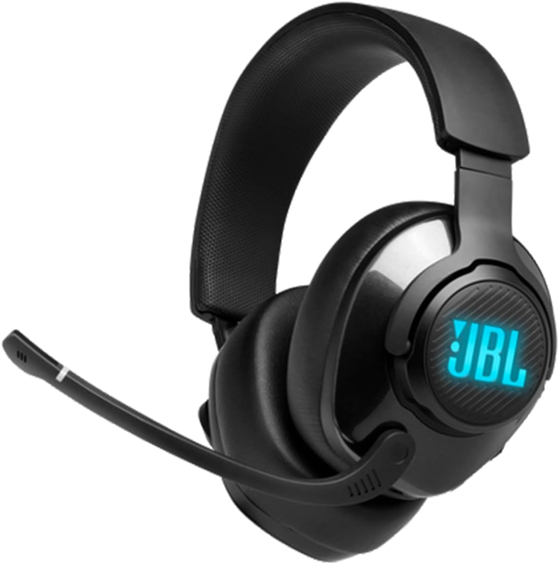 JBL Quantum 400, Wired Over Ear Gaming Headphone with Flip-up Boom Mic for PC, Mobile, Laptop, PS4, Xbox & VR, DTS X & Quantum Surround Sound, RGB, Game Chat Dial, Type C to Type A, 3.5mm AUX (Black)