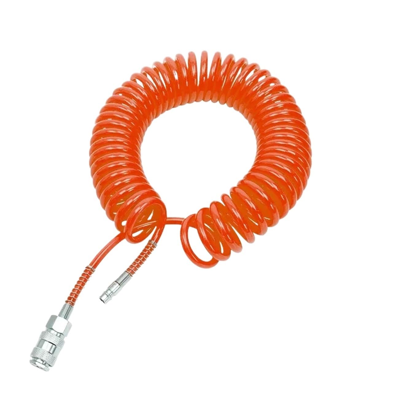 Manguera neumática con resorte espiral, Manguera de aire PU 8x5mm 6-12M con resorte retráctil conector rápido UE for compresor(9m)