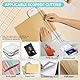 JIELISI A4-Papierschneider, tragbarer Papierschneider, Scrapbooking-Werkzeug mit automatischem Sicherheitsschutz und Seitenlineal für A4-A5-Papier, Foto, Gutschein (weiß)