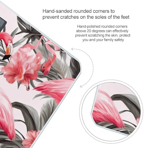Báscula Digital de Vidrio Templado Impresa Floral Flamingo miniatura 4