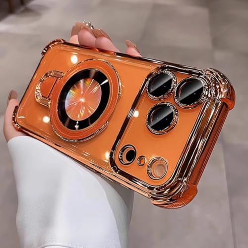 Étui de chargement sans fil haut de gamme pour iPhone 17 Pro Max finition orange