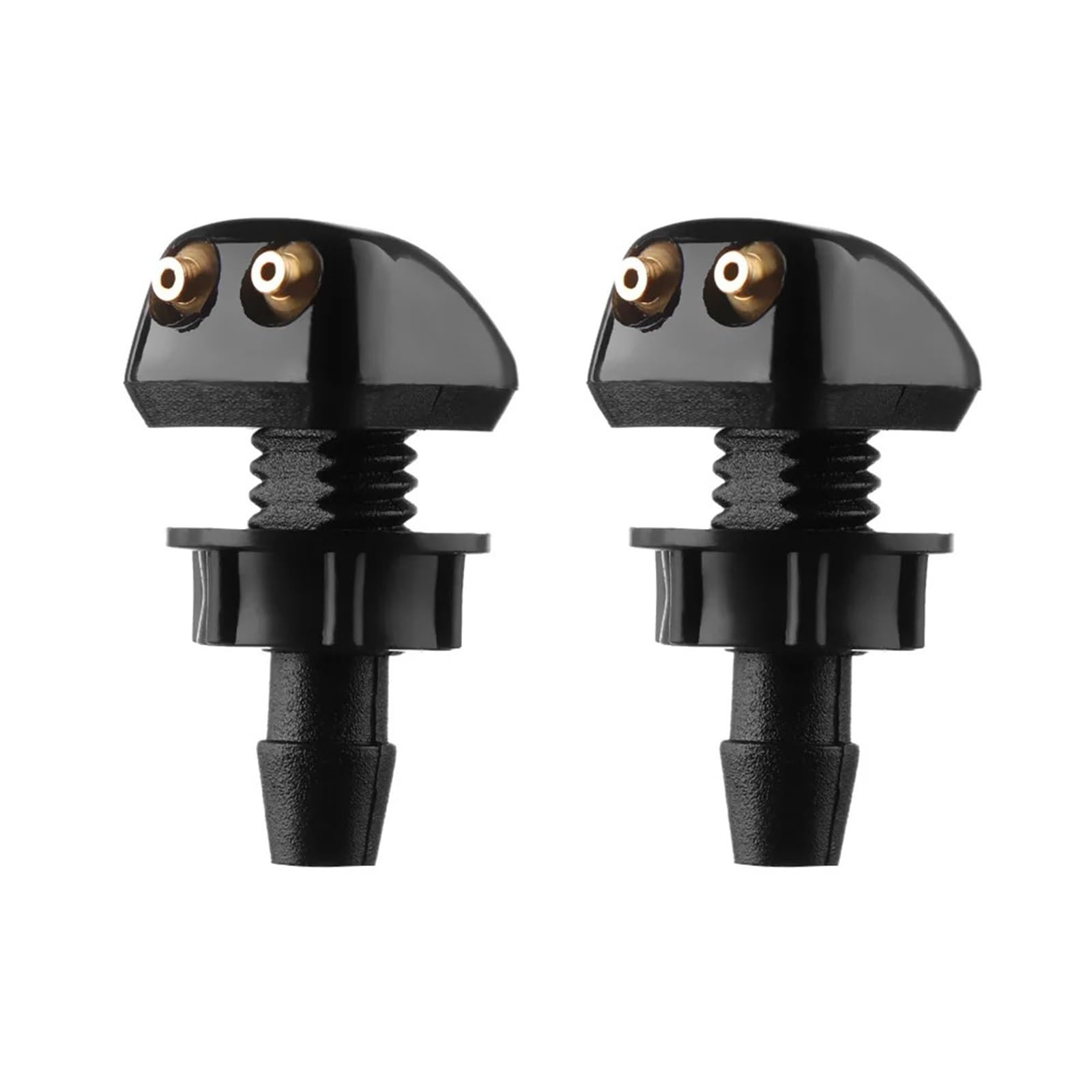 Pacgydk One Color Car Windshield Nozzles Fit For Toyota Fit For Mazda Front Windshield Washer Wiper 2Pcs Windscreen Sprayer Universal Nozzle Sprinkler Water Spout Outlet
