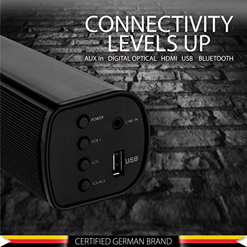 Image of Blaupunkt SBWL02 130 Watt 2.1 Channel Wireless Bluetooth Soundbar (Black)