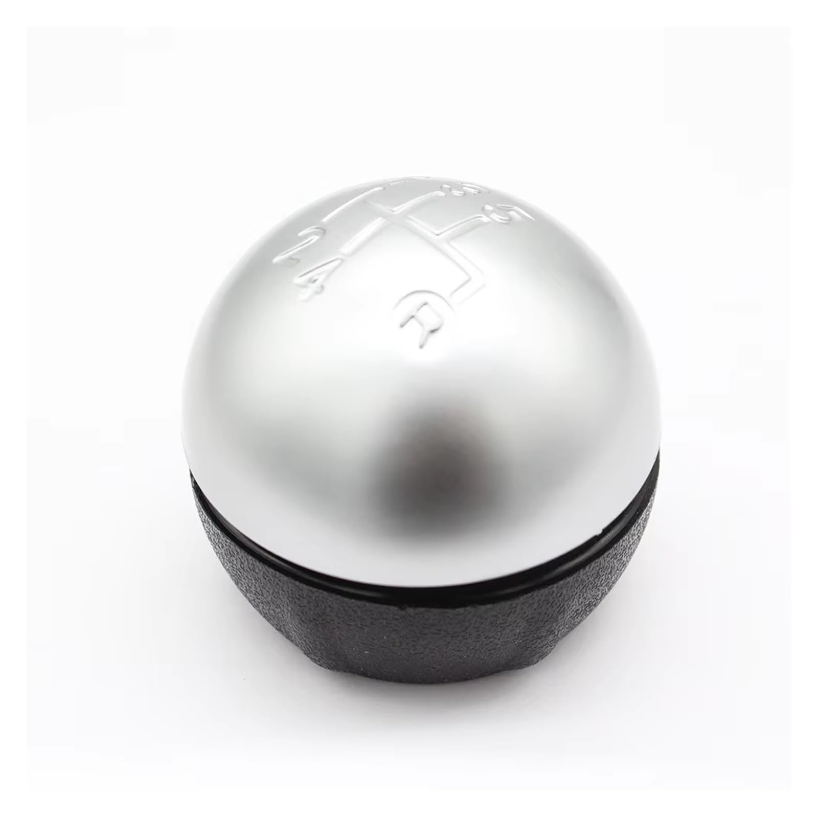 GHQFROP Transmission Gear Shift Knob for Fiat for 500 for 500C 2007-2018 5/6 Speed Gear Shift Knob Head Shifter Gaitor Boot Cover Car Gear Stick Knob(5 Speed Silver)