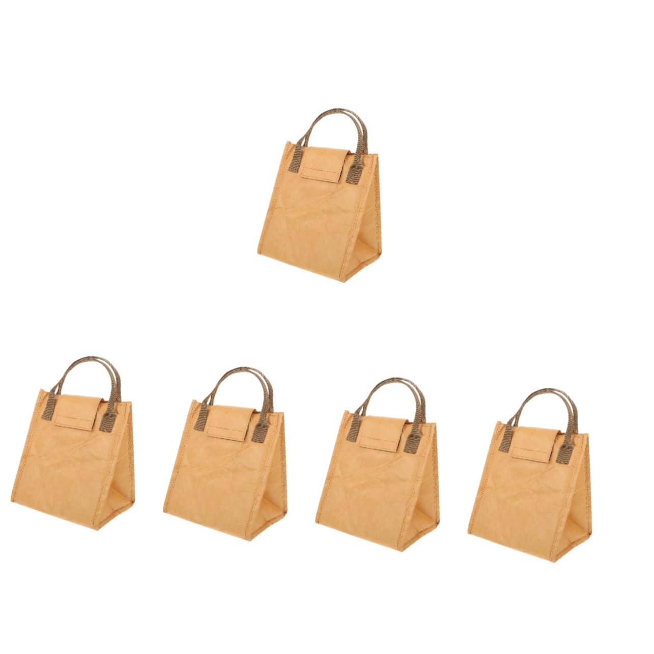 ABOOFAN 5St Bento-Tasche schultüte bürotasche purse Lunchpakete für Camping Camping-Wärmeisolierungstasche Erwachsener -Papier Thermotasche Lunchbox-Tasche Isoliertaschen Kraftpapier