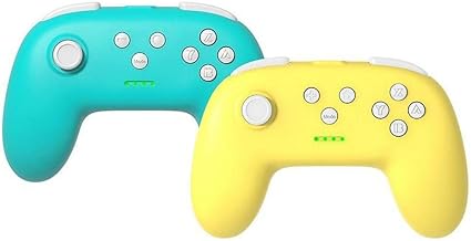 Amazon ゲームコントローラpc Bluetoothゲームパッドtype Cの新しいワイヤレス接続用ミニワイヤレスコントローラーゲームハンドル 自動接続1ペアイエロー Fostudork ゲームパッド 通販
