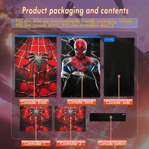 Image of PVC Skin for PS5 Slim Digital Edition, Console Protective Sticker for PlayStation 5 Slim Skin Sticker (S2)